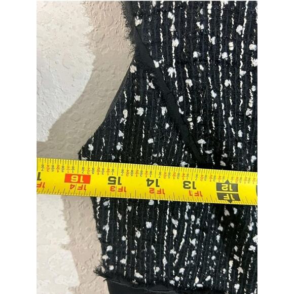 CH Carolina Herrera Dress Womens 6 Black White Tweed Sheath Satin Trim V410-CH - Picture 11 of 11